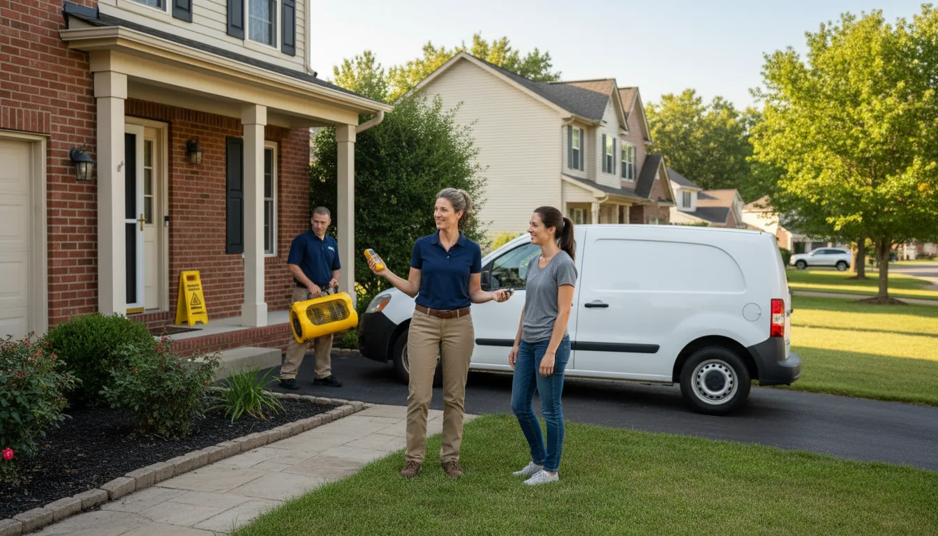 Residential water damage restoration in Big Lake, TX